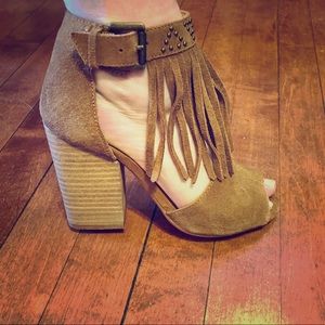 SALE Chinese Laundry Boho Suede Fringe Bootie